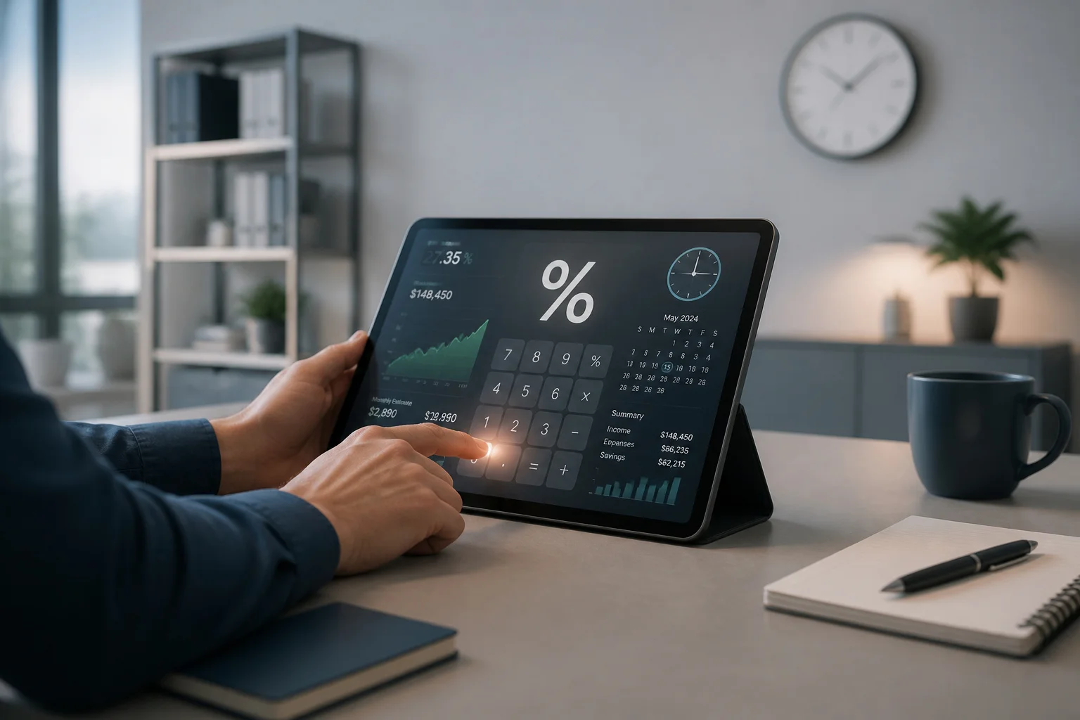 Analyse financiere sur tablette